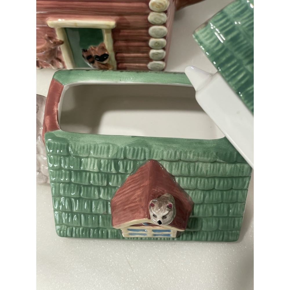 Peggy Jo‎ Ackley Three Piece Teapot Cottagecore Kitch Whimsy w/ Box Fantasy - Picture 5 of 8